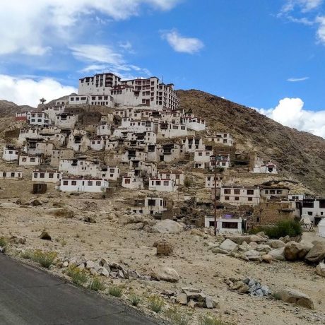 View of a tibetan buddhist monastery in Ladakh